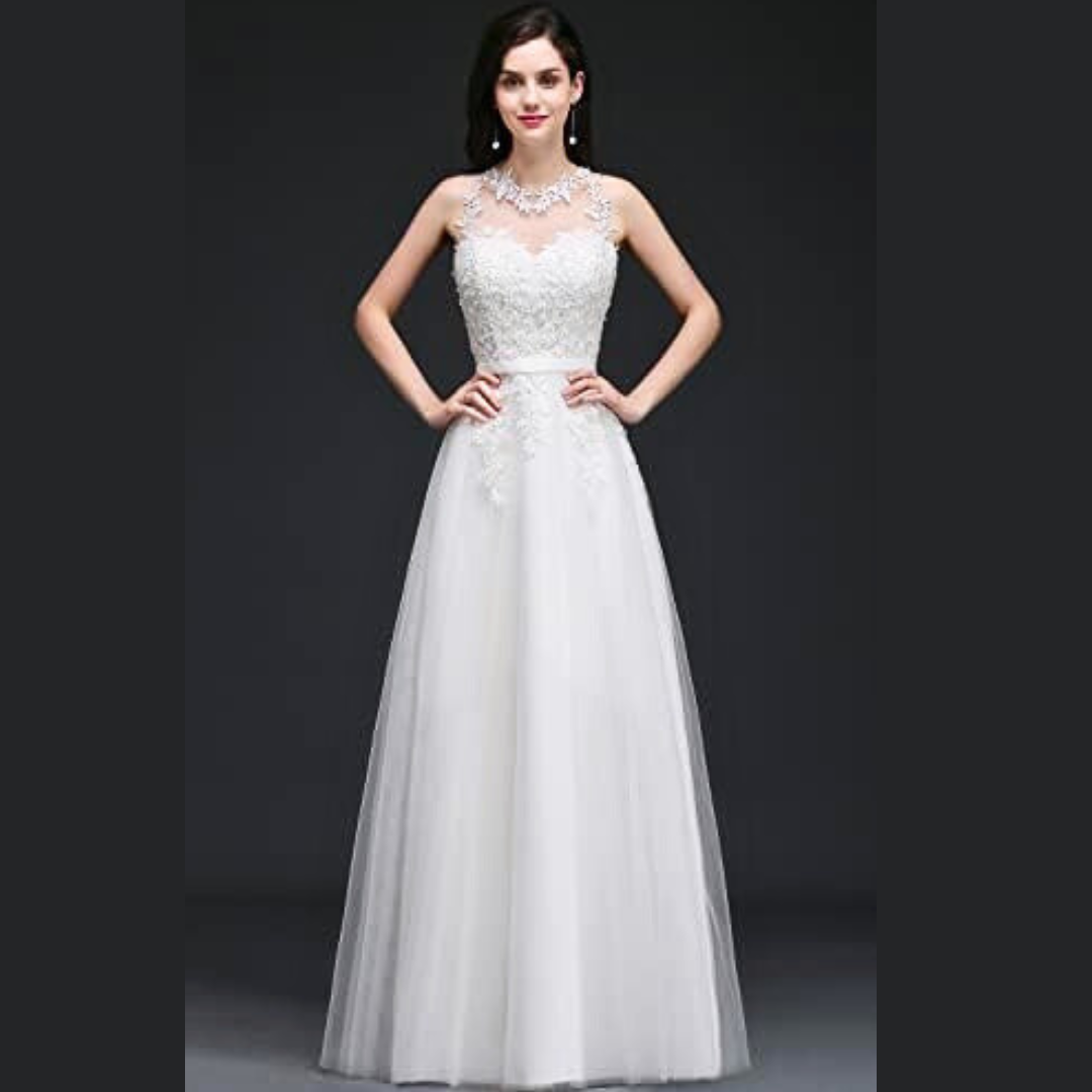 GownLink White Wedding Gown GLCPS733