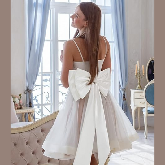 Gowlink,s Bencailor Big Satin Bow Large Detachable Bow Train for Dress 17.72" Wide Waist Sash Belt Bride Formal Wedding Dres