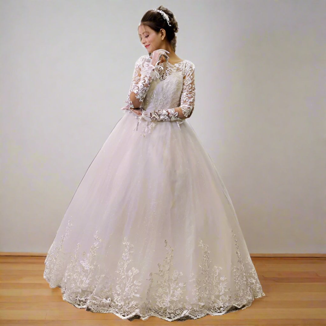 Buyl White Wedding Ball Gown in India Gownlink - Main Image