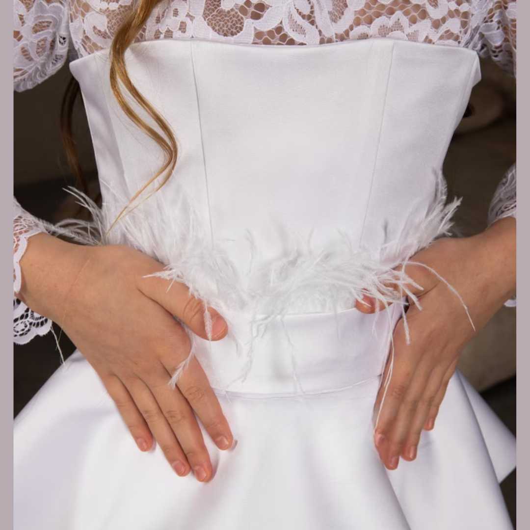 GownLink First Holy Communion Frock * 9 TO 14 Years HLC-Frill