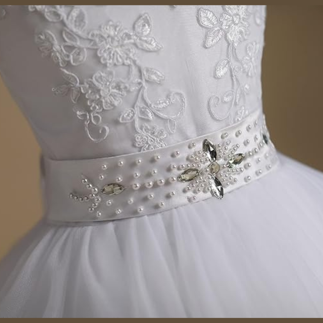 GownLink First Holy Communion Frock * 9 TO 14 Years HLC-Belt