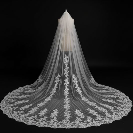 GownLink Long Bridal Veil Cathedral Christian & Catholic Wedding GLVHML50