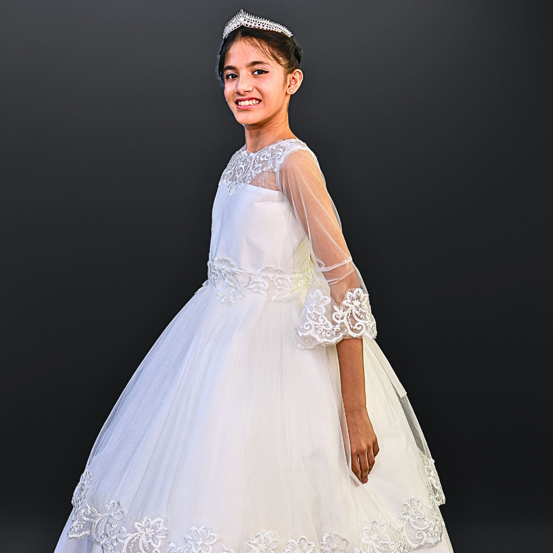 GownLink Stunning Holy Communion Gown for Your Little Princess HLC-VO9