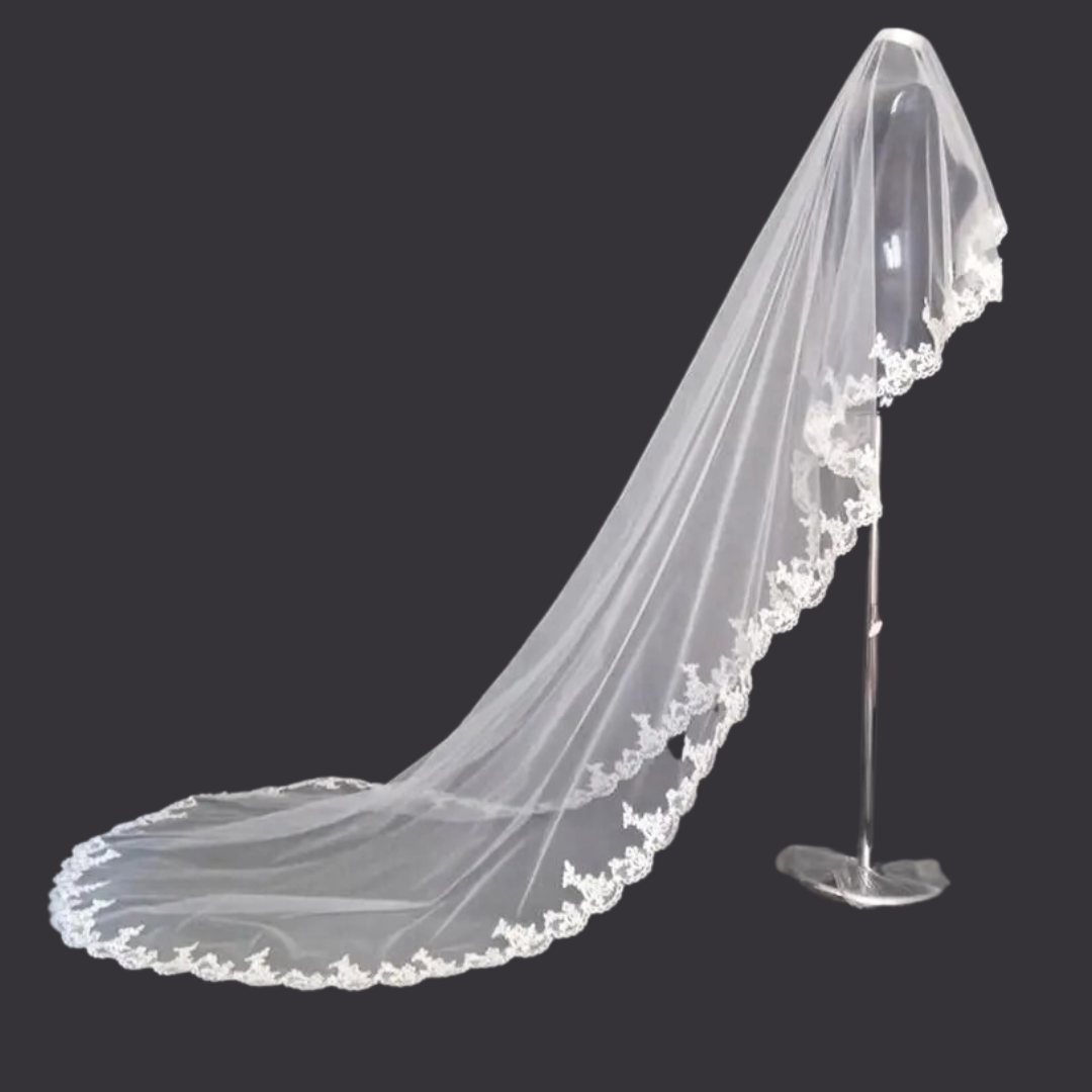 GownLink Bridal 3mtr Long Veil for Christian and Catholic Wedding GLV06