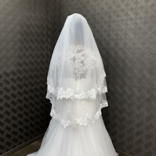 White traditional Catholic wedding Bridal Veil in Telangana