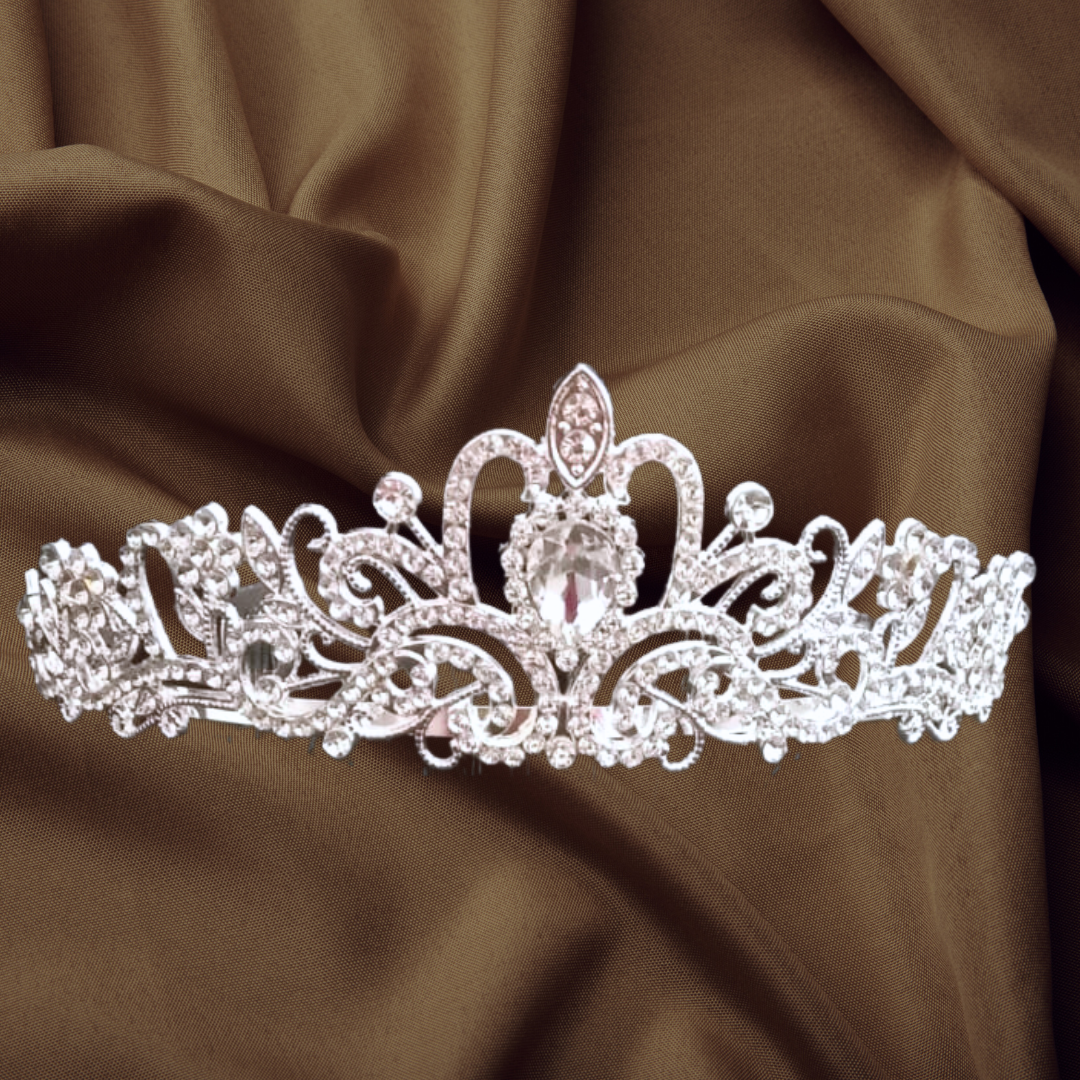 Silver wedding crown for Christian church ceremony in Lucknow