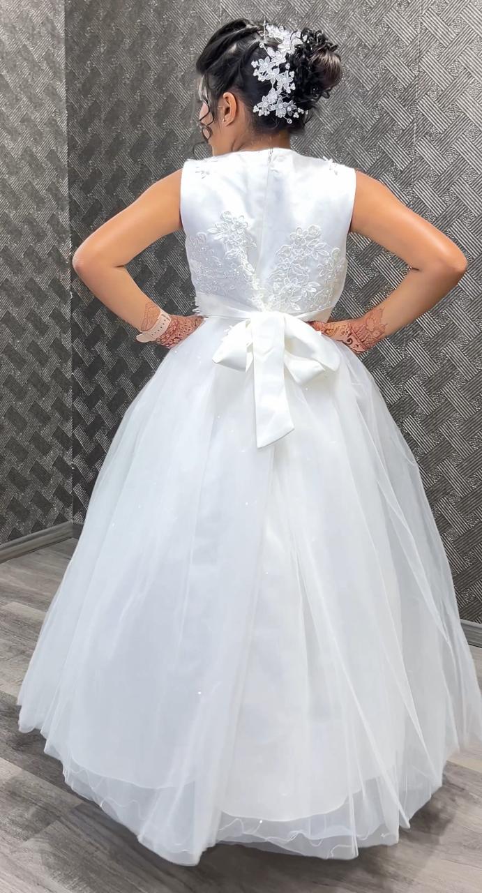 Holy Communion frock and wreath Chikkamagaluru India