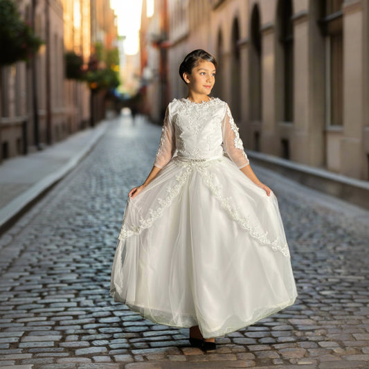 GownLink's Combo Set of 5 pcs for First Holy Communion White Dress