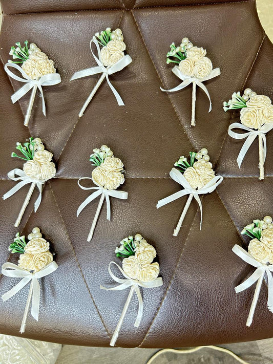 Gownlink Corsage Groom Groomsman Wedding Party Man Suit Best Men Boutonniere Set of 10 CF56