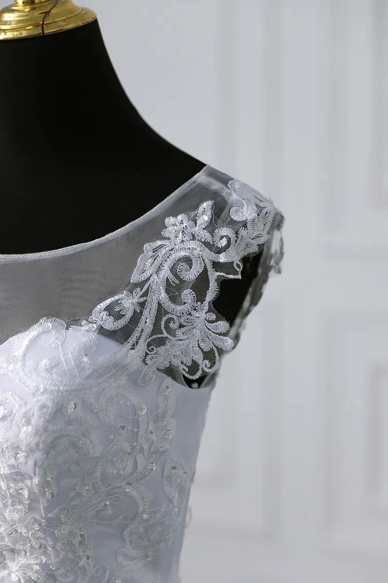 GownLink Adorable White Wedding Princess Gown GLVLQD10B