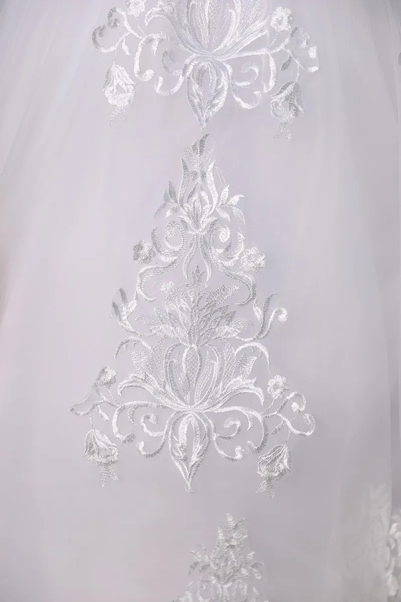 GownLink Adorable White Wedding Princess Gown GLVLQD10B