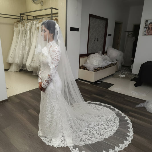 GownLink White Bridal Wedding Veil