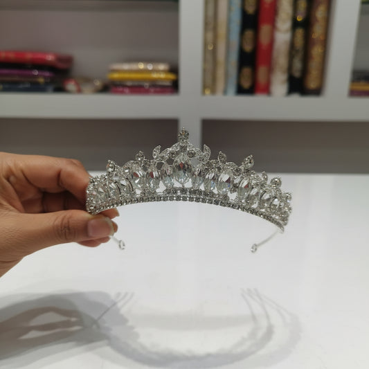 GownLink Bridal Crown With a touch of Blue Stones GLAC0111