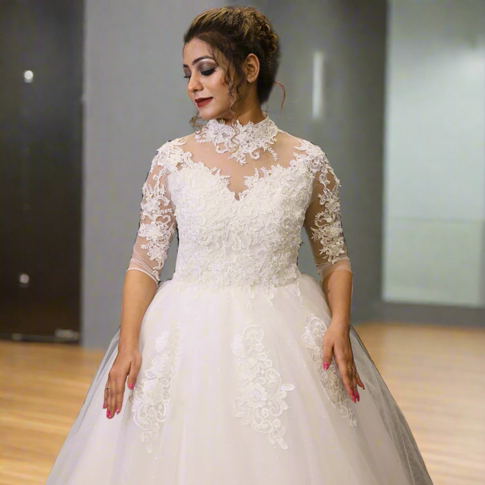 Classic white Bridal gown in Goa