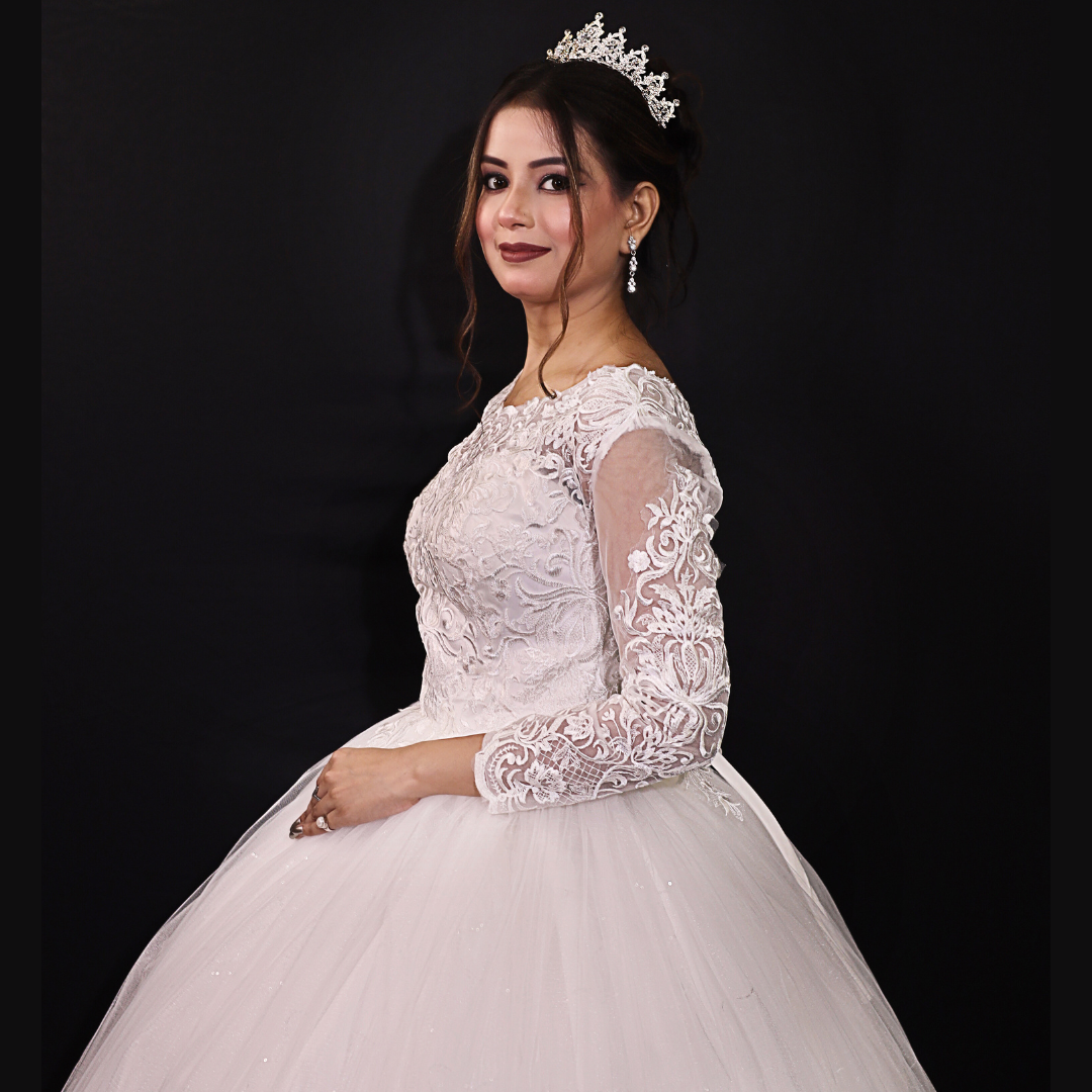 Church wedding gown for bride in Chennai