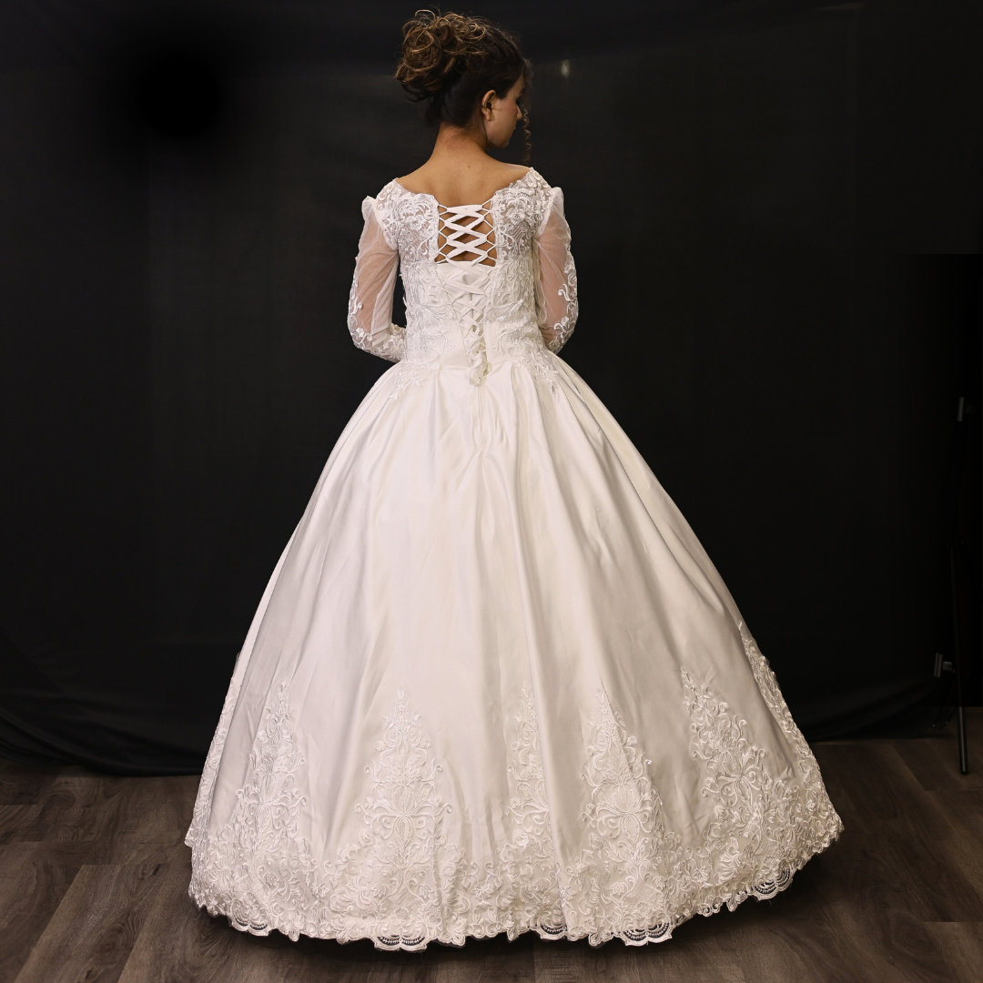 Traditional Catholic ball gown for bride in Hyderabad