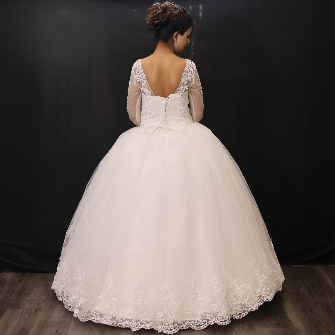 Church Wedding White Ball Gown in Kalkatta
