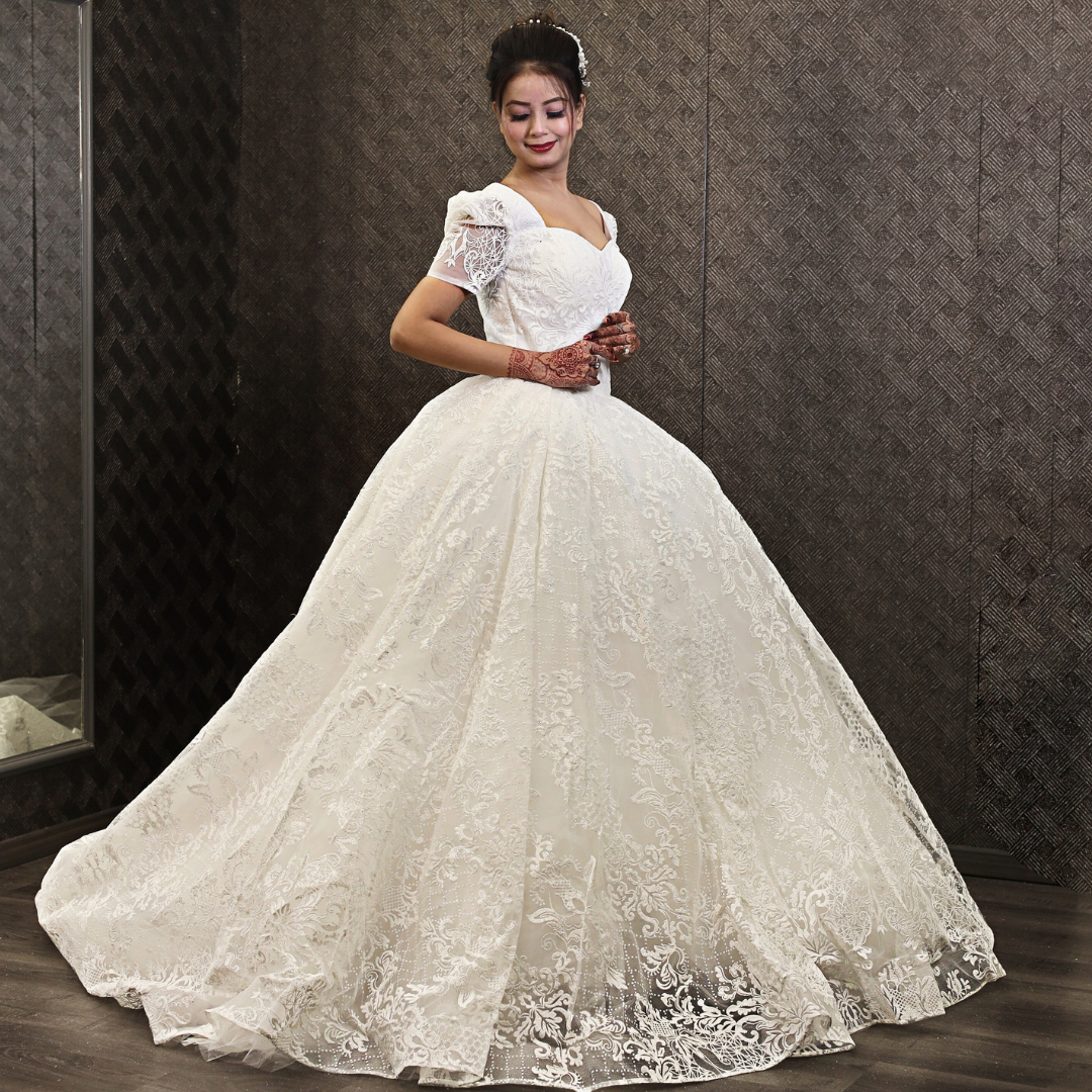 GownLink Train Gown for the Christian & Catholic Wedding GLGT166T