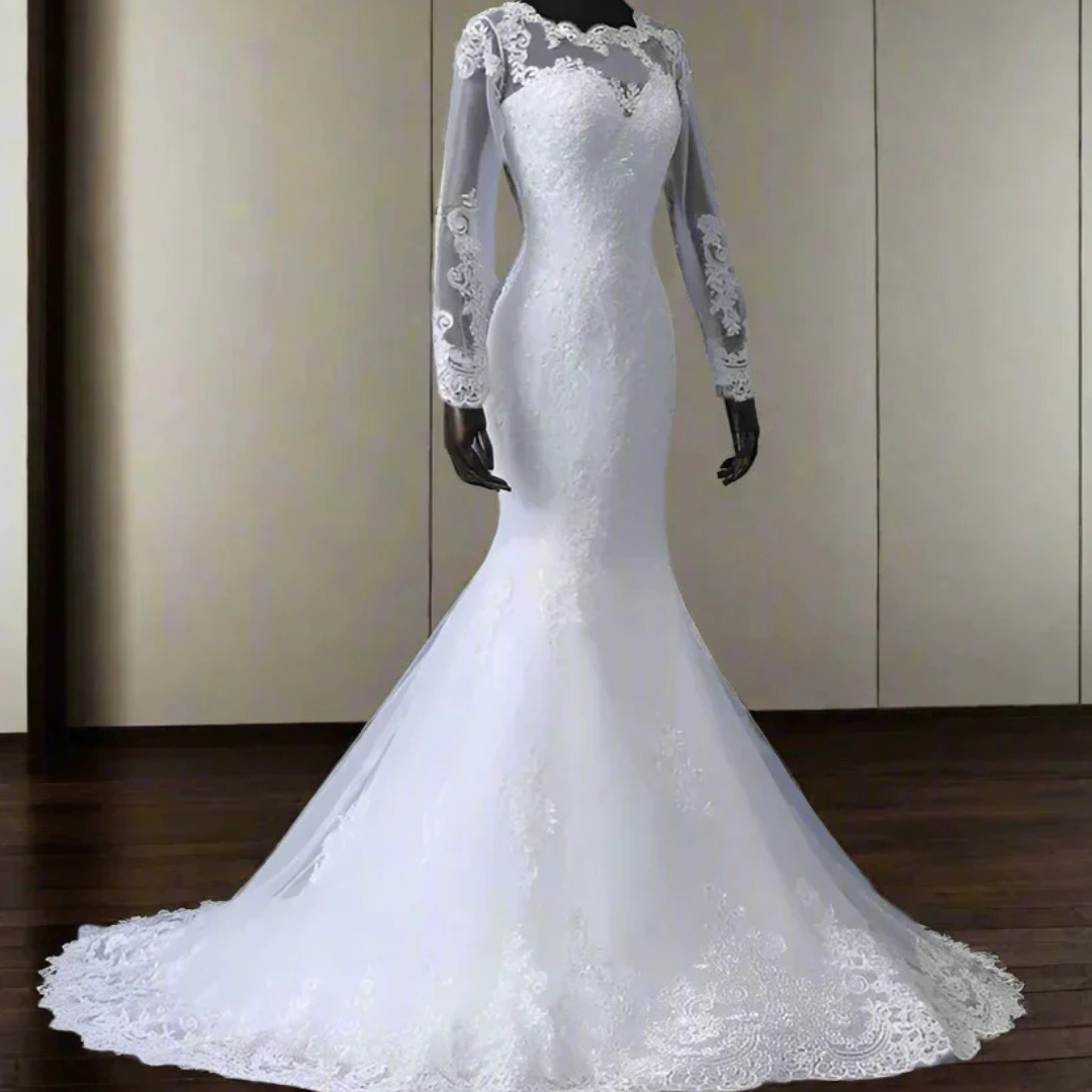 GownLink Christian Bridal Catholics Bridal Mermaid Train Wedding dress GLGT044