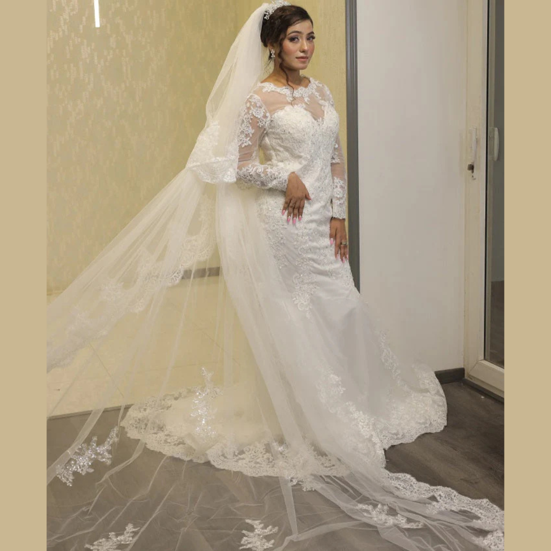 GownLink Christian Bridal Catholics Bridal Mermaid Train Wedding dress GLGT044