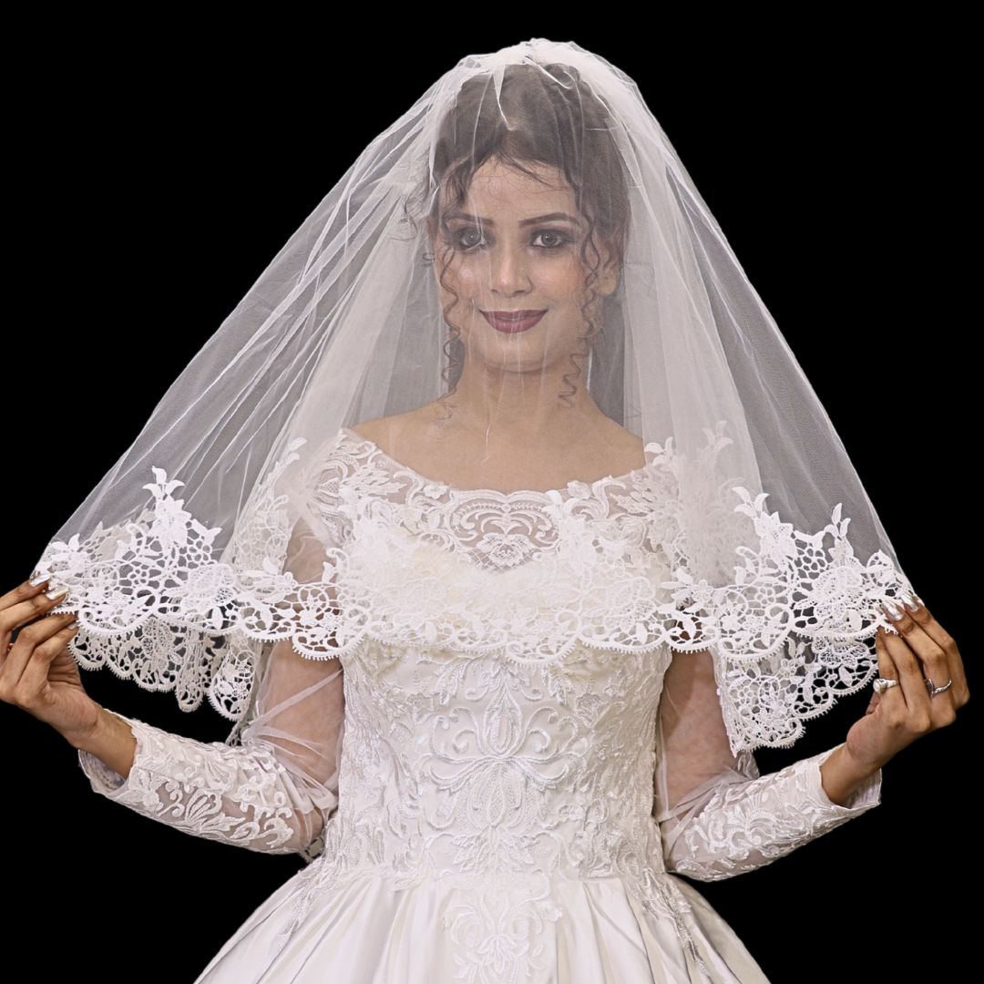 GownLink Bridal Veil for Christian and Catholic Weddings for Comb GLCP