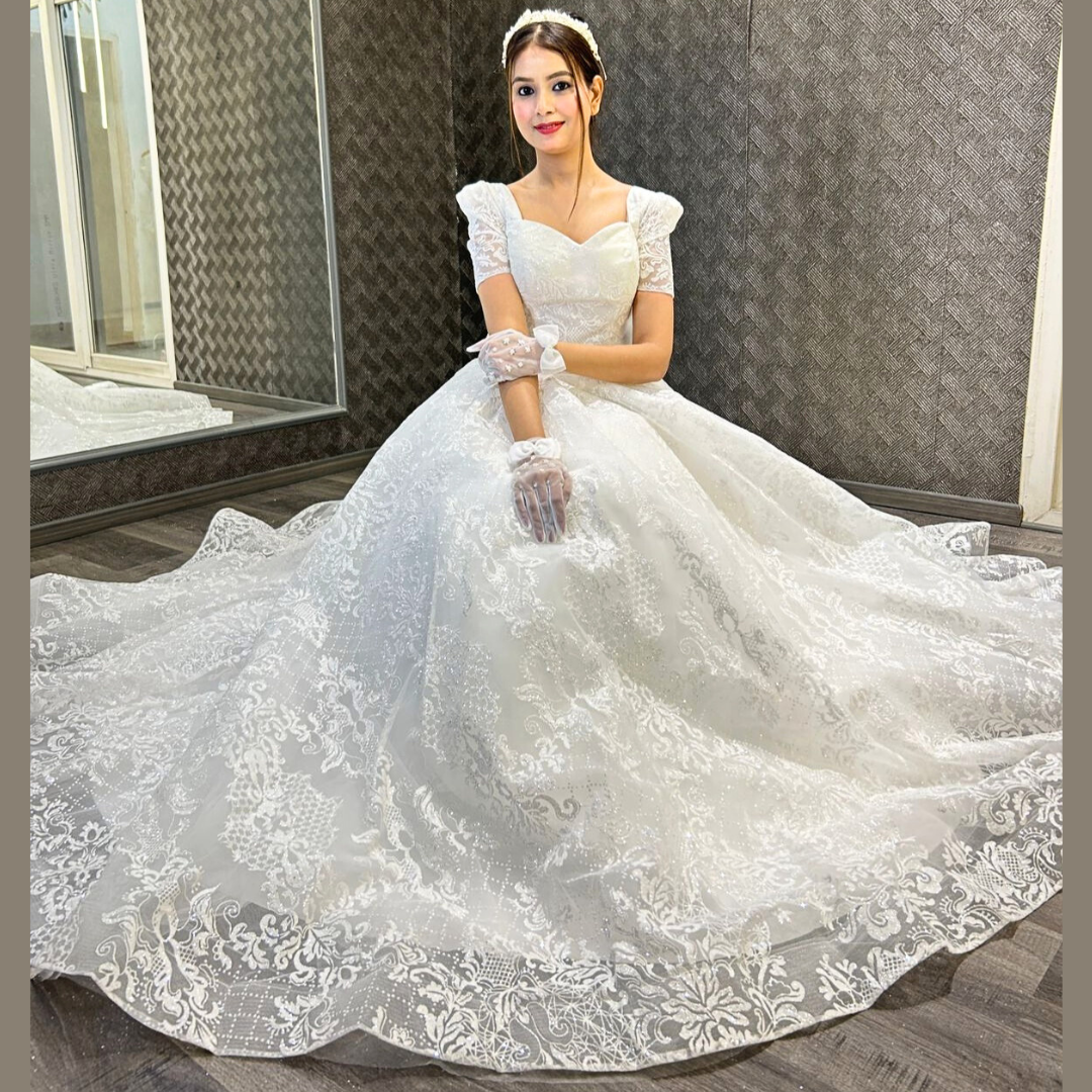 GownLink Train Gown for the Christian & Catholic Wedding GLGT166T