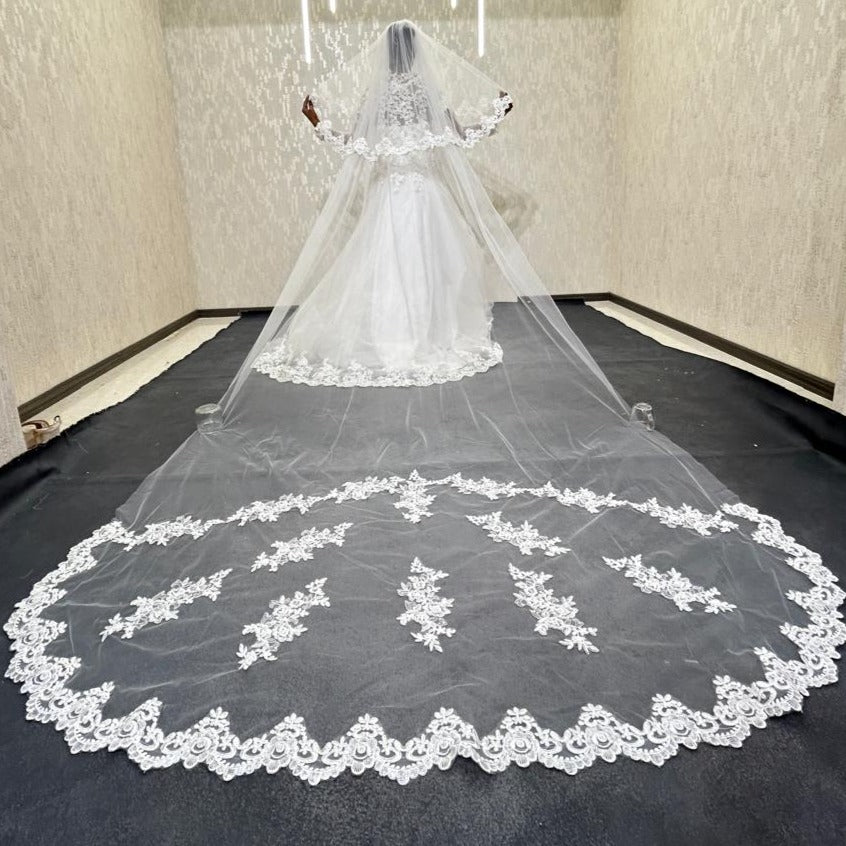 Luxury Church A-Line Wedding veil VisakhapatnamShiny
