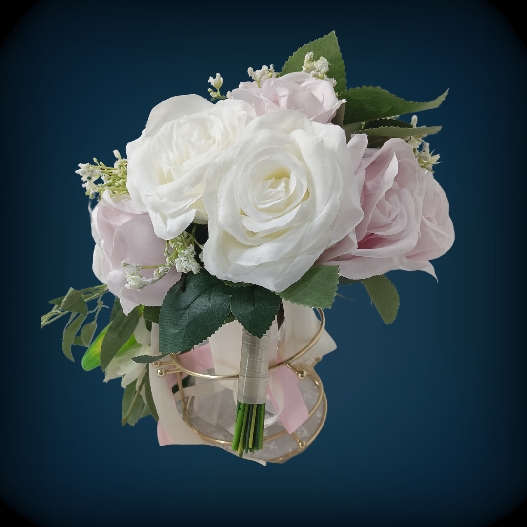 GownLink White Bridal Bouquet for Christian Weddings B133