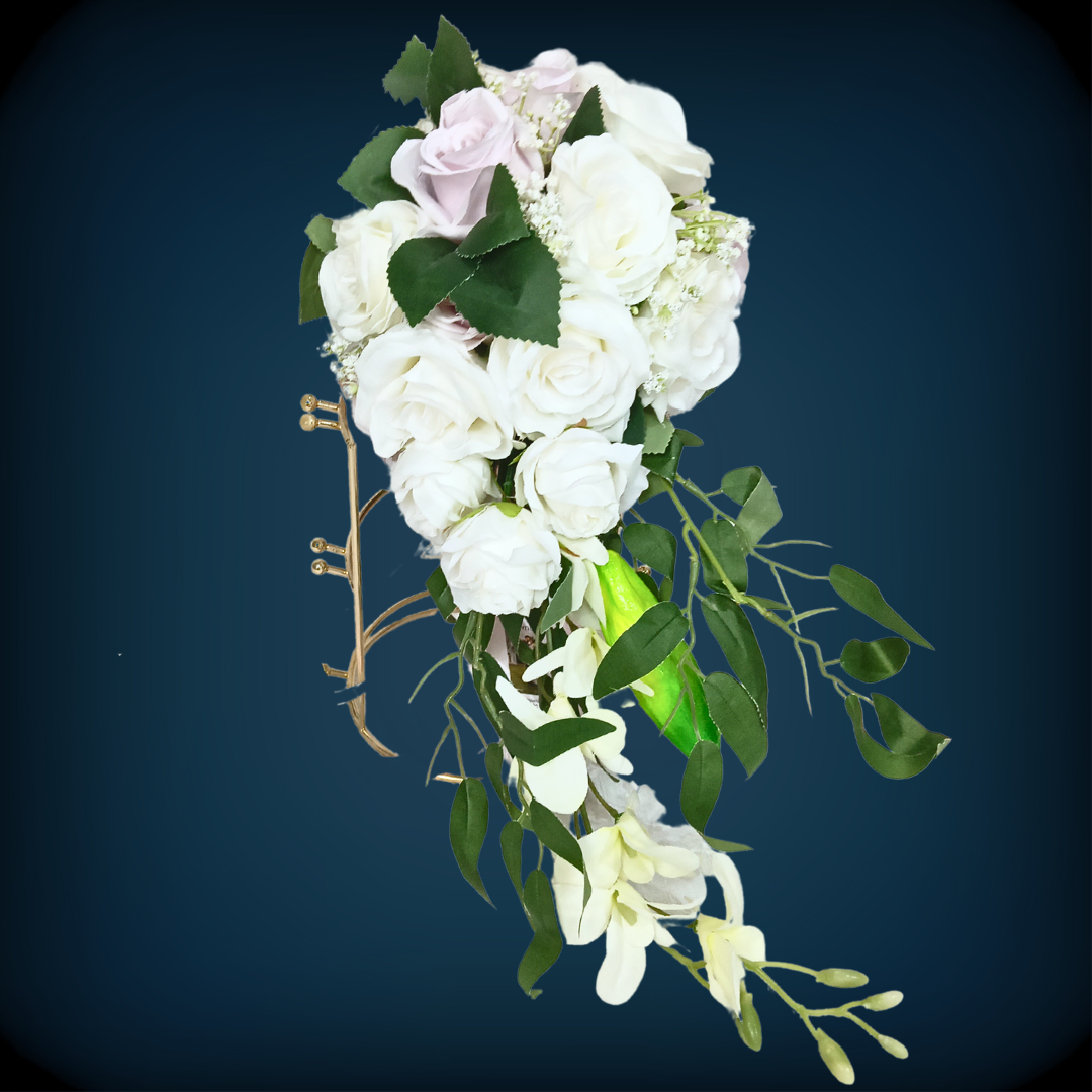 GownLink White Bridal Bouquet for Christian Weddings B133