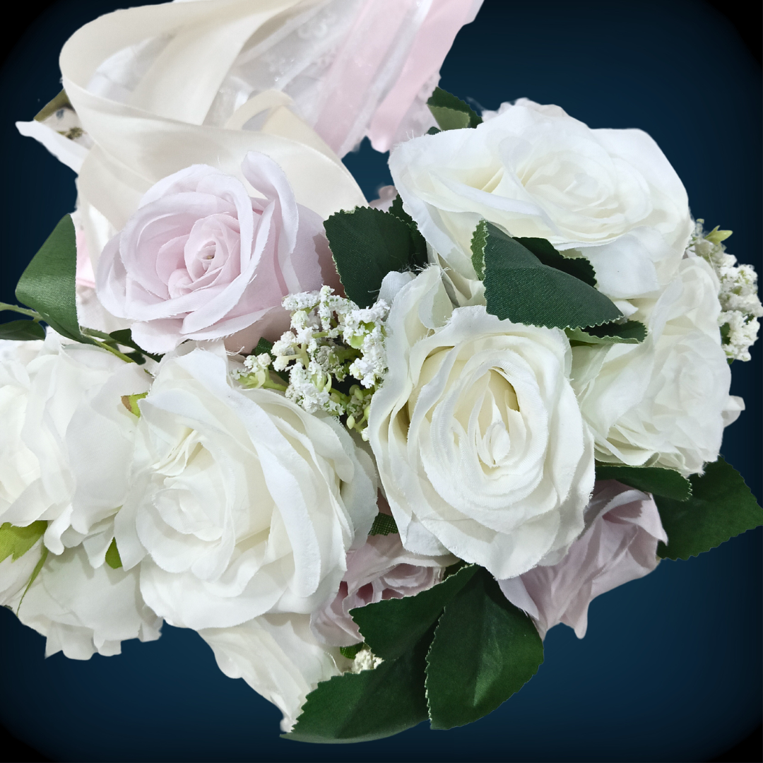 GownLink White Bridal Bouquet for Christian Weddings B133