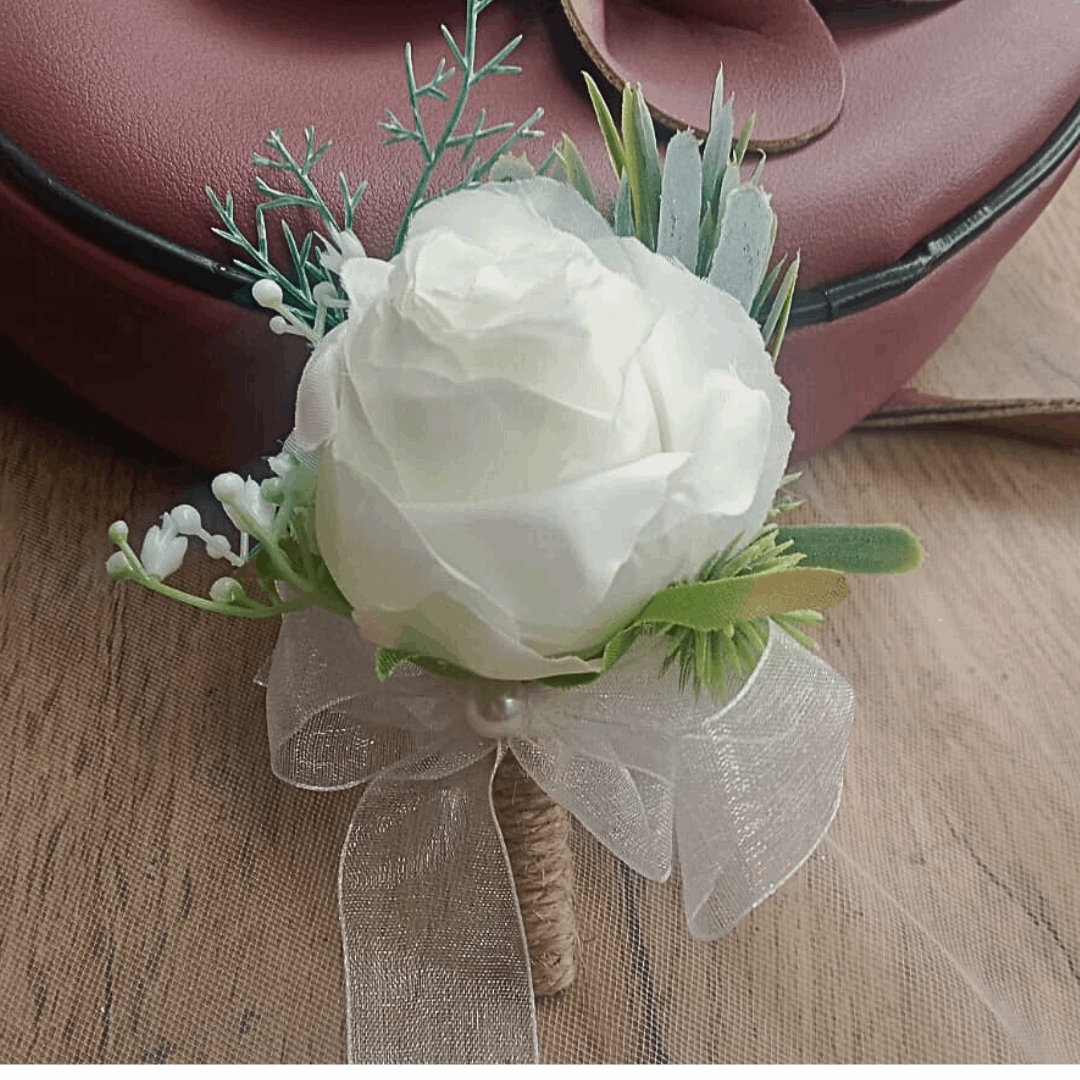 White lace Groom Boutonnieres Ajmer India