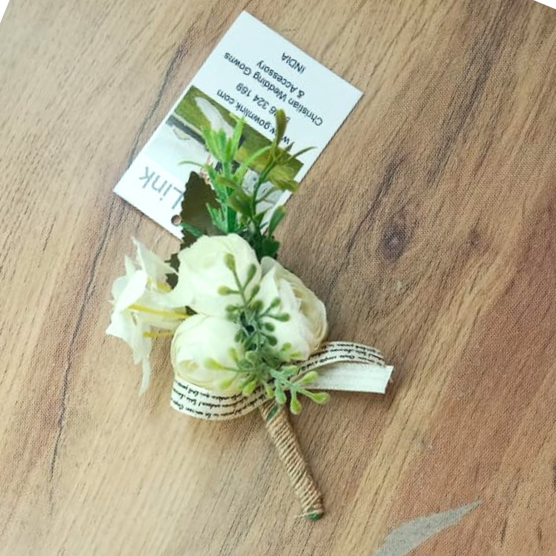 groom boutonniere Meral (Pipra Kalan)