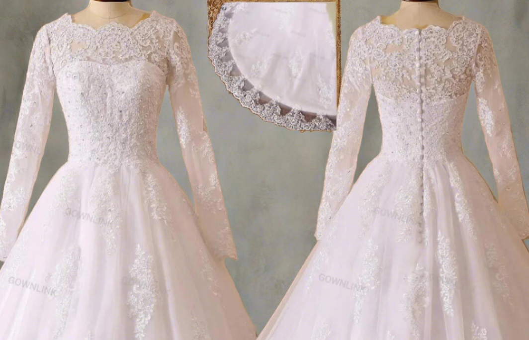 White train gown/dress with a train in Punjab India