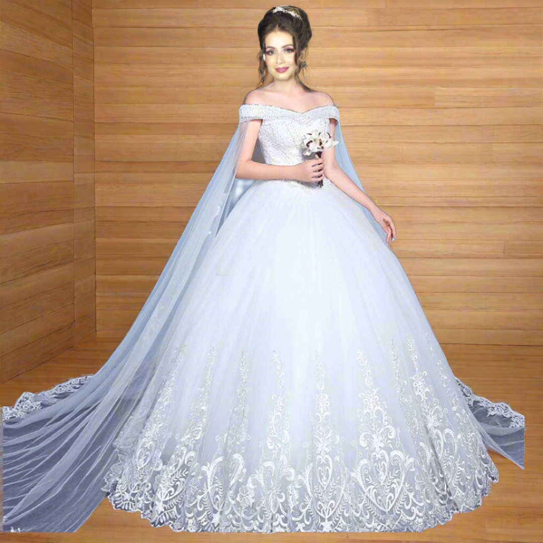 Church Wedding Off Shoulder wedding dress Fast free delivery 5 dayRanchi