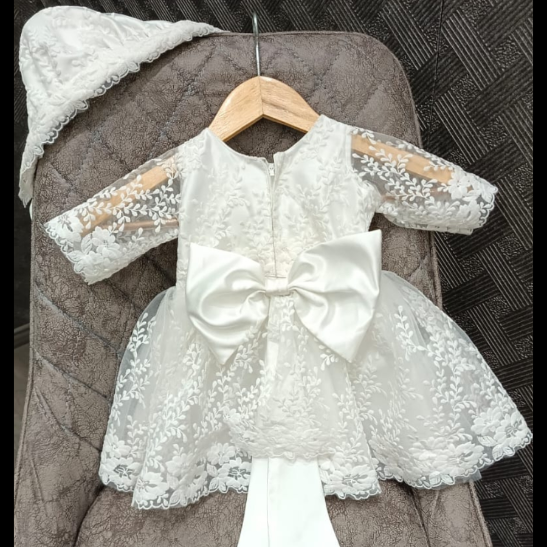 Side view of First Communion Dress showing silhouette — GownLink GLBP6