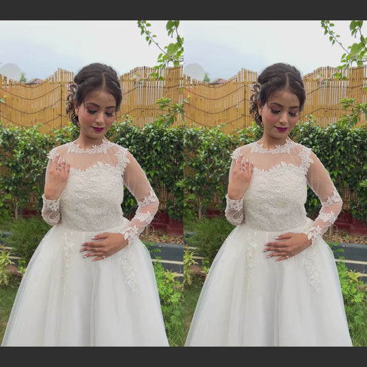 GownLink White Wedding Gown  GLCPS733