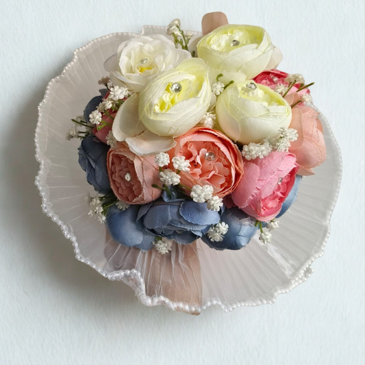 GownLink's Majestic Harmony Elegant Bridal Bouquet with multicolour Flowers B-104