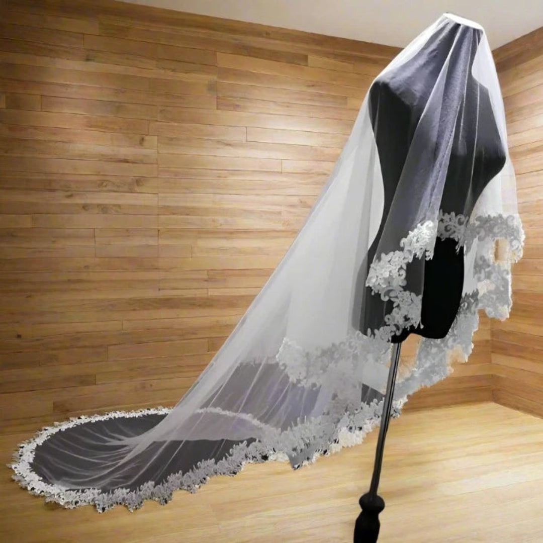 bridal veil in white color in india