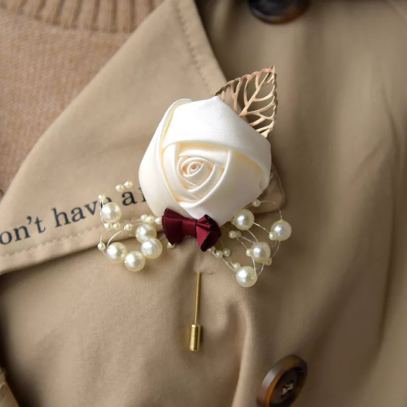 Elegant boutonniere for groom's attire