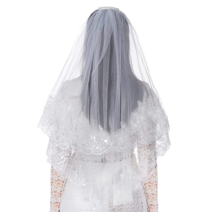 Model wearing Bridal Crown with veil and gown — GownLink CROWN