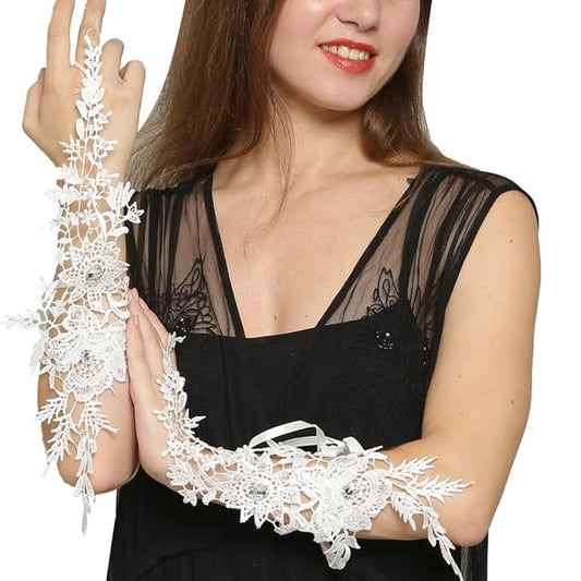 GownLink's Heavenly Grace Classy Bridal Gloves for Christian & Catholic Wedding G115