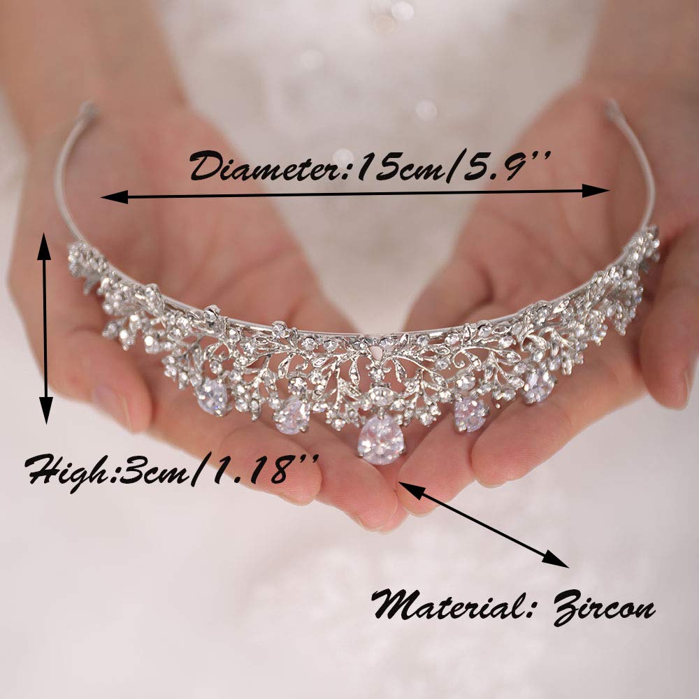 GownLink Bridal Crown With a touch of Blue Stones  C9