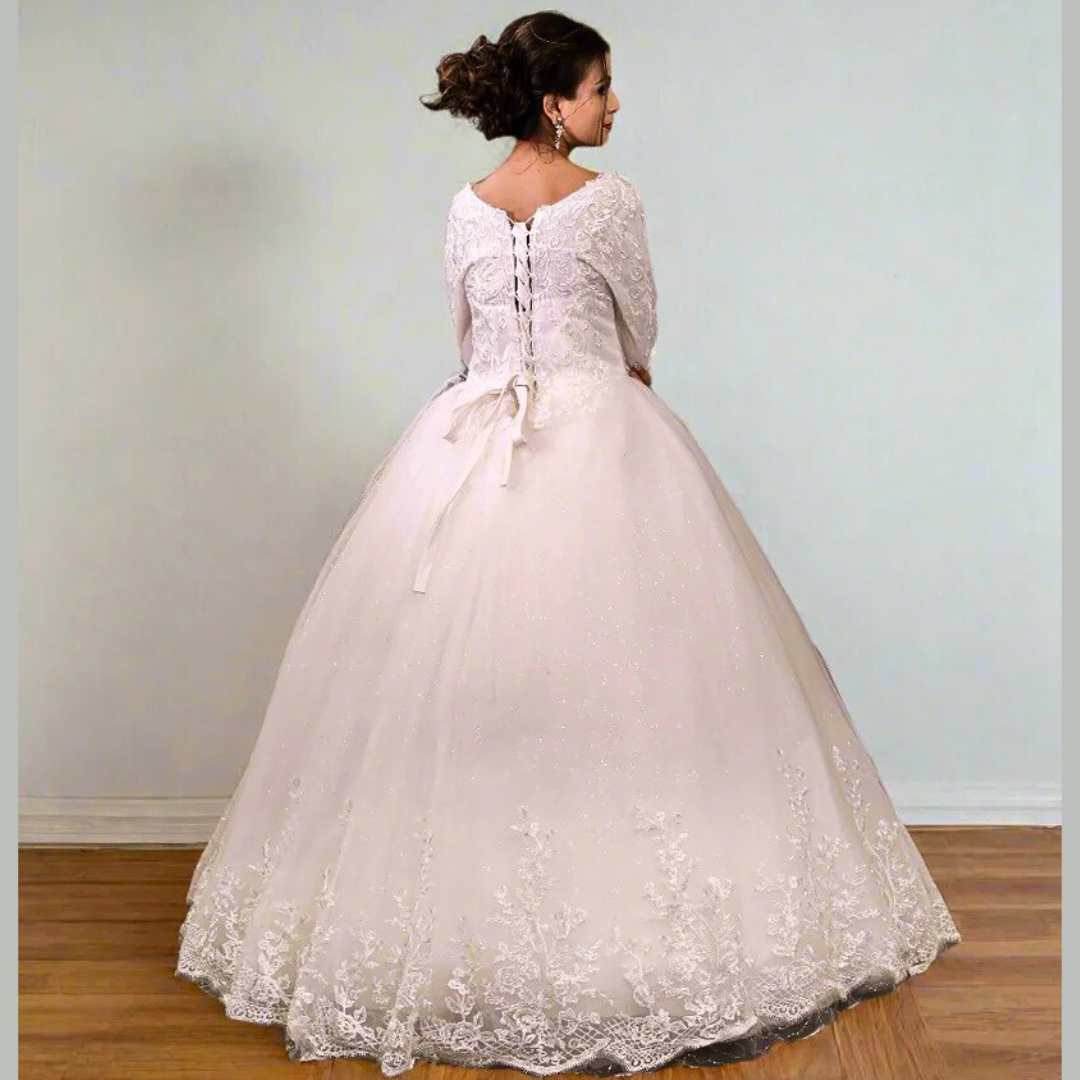 Roman church wedding gown in Guntur