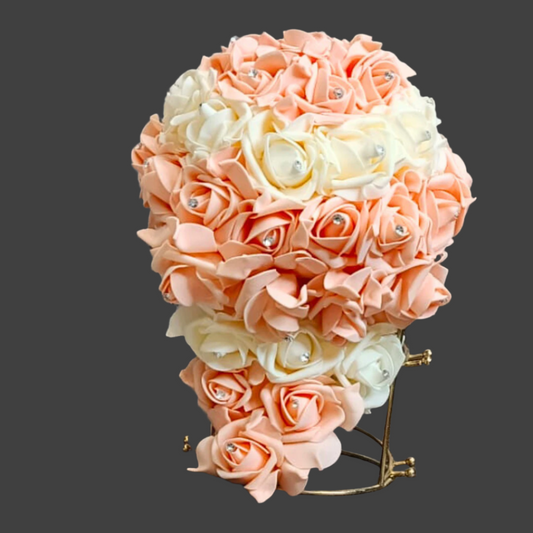 GownLink's Majestic Harmony Elegant Bridal Bouquet with Yellow and Purple Flowers B132