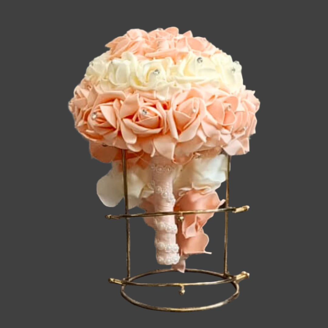 GownLink's Majestic Harmony Elegant Bridal Bouquet with Yellow and Purple Flowers B132