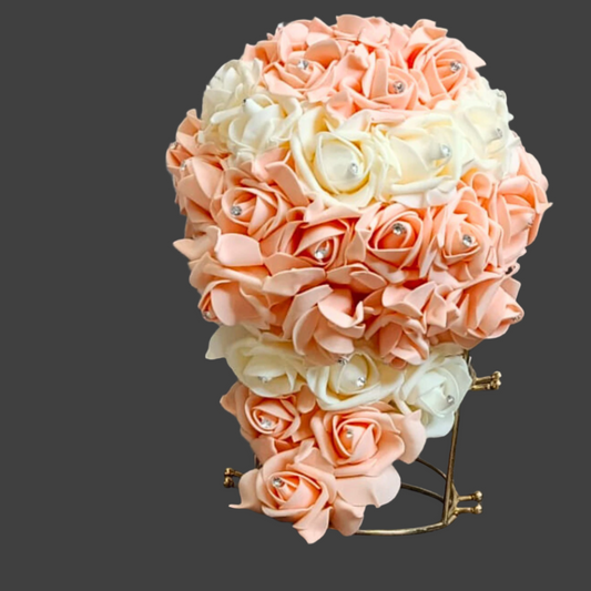 GownLink's Majestic Harmony Elegant Bridal Bouquet with Yellow and Purple Flowers B132