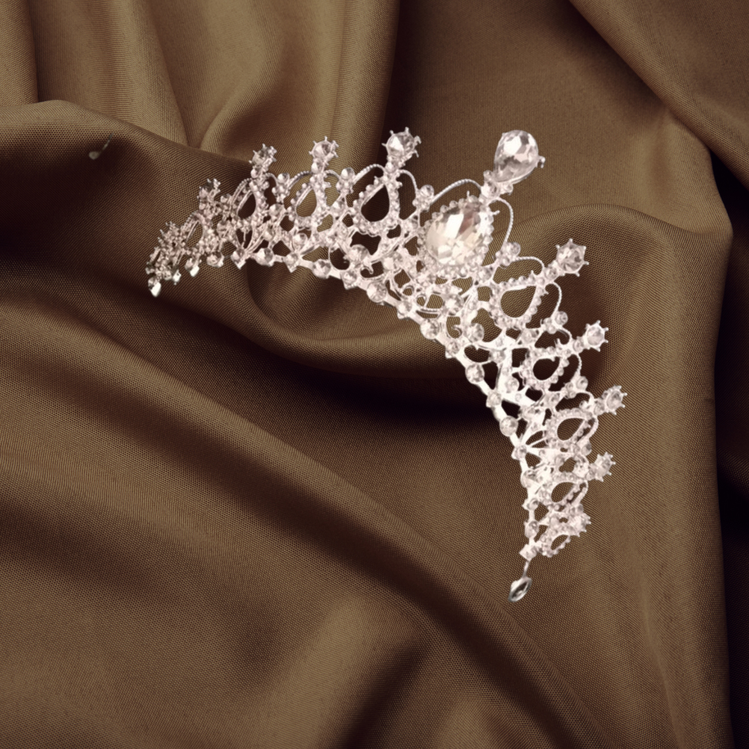 GownLink Full Bridal Set of Four Gown Veil Crown Gloves for Christian & Catholic bride Combo-GF038