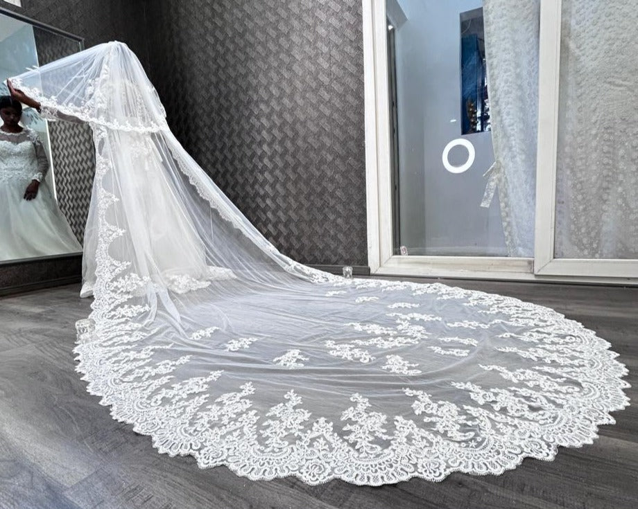 Bride White Lace Edge Long Fast free delivery 5 day , Guntur