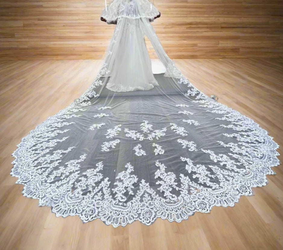 Wedding Veil for Bride White Lace Veil Fast  delivery of 5 day Guwahati