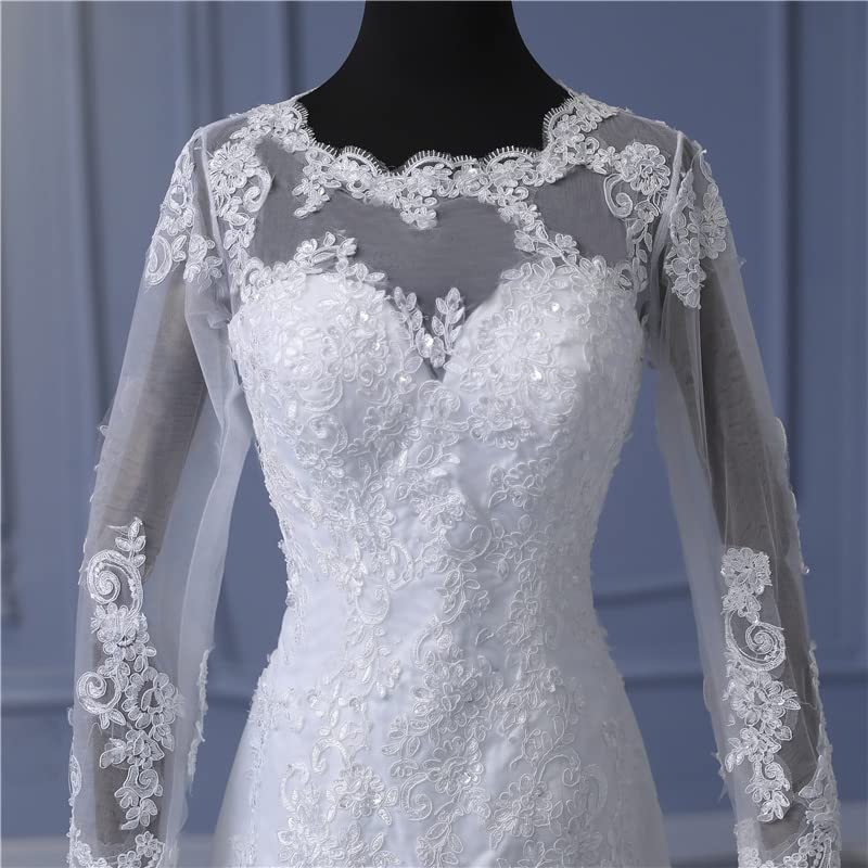"Stunning Lace white Mermaid Wedding Gown, Ideal for Christian Brides"